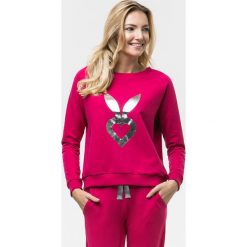 Cardio Bunny - Bluza Poppy. Czerwone bluzy sportowe damskie Cardio Bunny, z nadrukiem, z bawełny. W wyprzedaży za 89.90 zł.