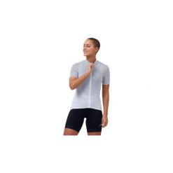 Koszulka rowerowa damska Odlo Stand-up collar ZEROWEIGHT rozpinana. Białe koszulki sportowe damskie Odlo, l, bez wzorów, bez kołnierzyka, bez ramiączek. Za 441.35 zł.