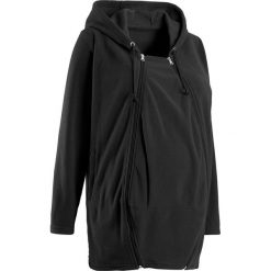 Bluza z polaru ciążowa, z wstawką niemowlęcą bonprix czarny. Bluzy dla dziewczynek marki bonprix. Za 129.99 zł.