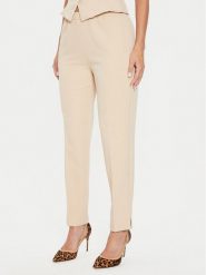 Guess Spodnie materiałowe W4YB52 WFWX2 Beżowy Regular Fit. Brązowe spodnie materiałowe damskie Guess, l, z aplikacjami, z materiału. Za 219.99 zł.