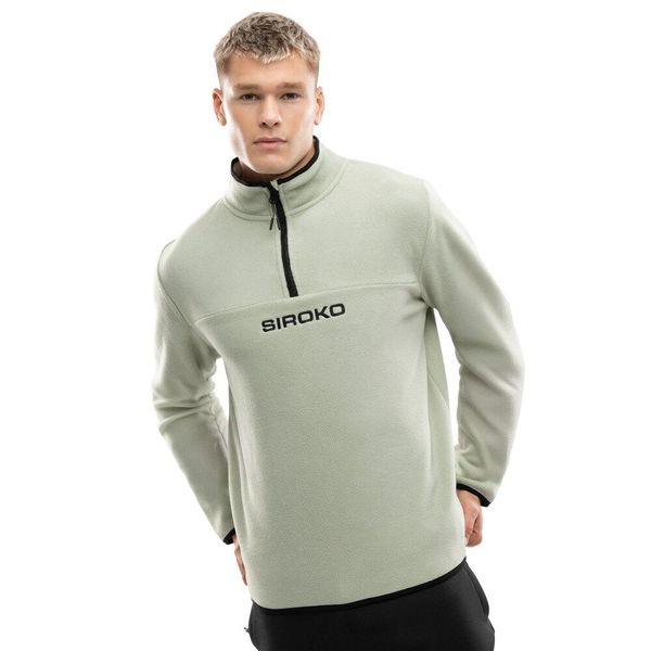 Męska bluza z grubego polaru Sporty zimowe Siroko Myoko. Zielone bluzy sportowe męskie SIROKO, m, bez wzorów, z polaru, bez kaptura. W wyprzedaży za 169.00 zł.