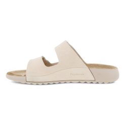 Klapki damskie Ecco Cozmo Flat Limestone. Białe klapki damskie ecco, trekkingowe. Za 531.00 zł.