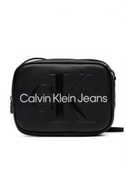Calvin Klein Jeans Torebka Sculpted Camera Bag18 Mono K60K610275 Czarny. Czarne listonoszki damskie Calvin Klein Jeans, bez wzorów, z jeansu, bez dodatków. Za 199.99 zł.