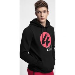 Bluza męska BLM266 - głęboka czerń. Bluzy męskie 4f, m, bez wzorów, z bawełny, z kapturem. W wyprzedaży za 79.99 zł.