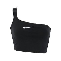 Koszulka Nike Czarna Damska Bawełna. Czarne t-shirty damskie Nike, bez wzorów, z bawełny, eleganckie, bez kołnierzyka. W wyprzedaży za 113.85 zł.