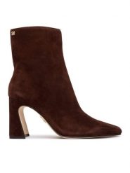 Steve Madden Botki Flares 11005754 Brązowy ciemny. Brązowe botki damskie Steve Madden, ze skóry, bez obcasa, na słupku, bez zapięcia. Za 769.99 zł.