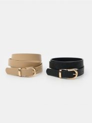 Paski 2 pack - wielobarwny. Paski damskie Sinsay, bez wzorów. W wyprzedaży za 14.99 zł.