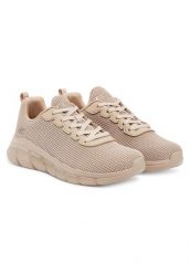 Buty sportowe damskie Skechers Bobs B Flex Visionar. Brązowe obuwie sportowe damskie Skechers, bez wzorów, z materiału. Za 390.00 zł.