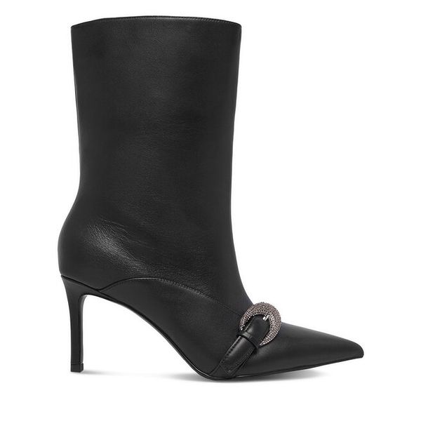 Botki Eva Minge. Czarne botki damskie Eva Minge, bez obcasa, na szpilce, bez zapięcia. Za 579.99 zł.