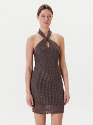 Guess Sukienka dzianinowa W5YK34 Z24F0 Szary Slim Fit. Szare sukienki damskie Guess, xxl, z aplikacjami, z dzianiny, bez kołnierzyka, bez ramiączek. Za 429.99 zł.