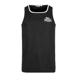 Tank top Lonsdale Amateur. Czarne t-shirty męskie Lonsdale, bez wzorów, sportowe, bez kołnierzyka. Za 168.50 zł.