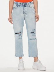 Please Jeansy P70UCJGW7U Niebieski Straight Fit. Niebieskie jeansy damskie Please. Za 299.99 zł.