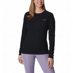Koszulka turystyczna z długim rękawem damska Columbia Omni-Heat Infinity Knit. Czarne koszule damskie Columbia, m, bez wzorów, sportowe, bez kołnierzyka. Za 359.00 zł.
