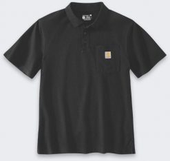 Koszulka Carhartt Loose Polo Black. Czarne koszulki polo męskie Carhartt, m, bez wzorów, bez ramiączek. Za 140.22 zł.