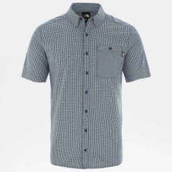 Koszula turystyczna męska The North Face M Hypress Shirt. Niebieskie koszule męskie TNF, m, bez wzorów, sportowe, bez kołnierzyka, bez ramiączek. Za 181.00 zł.