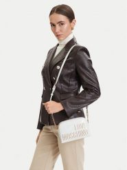 LOVE MOSCHINO Torebka JC4250PP0OKE110A Biały. Białe listonoszki damskie Love Moschino, bez wzorów, ze skóry, bez dodatków. Za 919.99 zł.