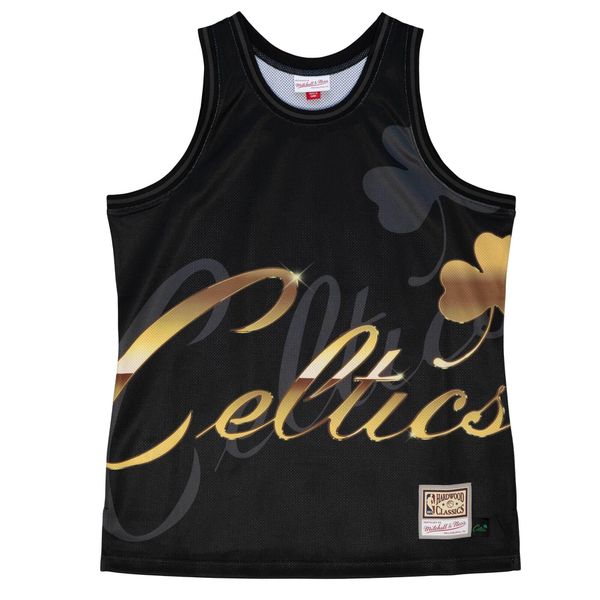 Tank top Boston Celtics NBA Big Face 4.0 Fashion. Czarne t-shirty męskie Mitchell & Ness, bez wzorów, sportowe, bez kołnierzyka. Za 338.00 zł.
