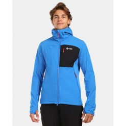 Męska polarowa bluza z kapturem Kilpi FRENI-M. Niebieskie bluzy męskie Kilpi, m, bez wzorów, z polaru, z kapturem. Za 344.59 zł.