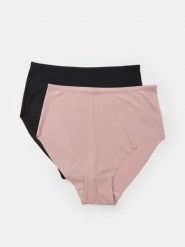 Prążkowane figi z wysokim stanem 2 pack - różowy. Czerwone figi damskie Sinsay, l, bez wzorów, prążkowane. Za 19.99 zł.