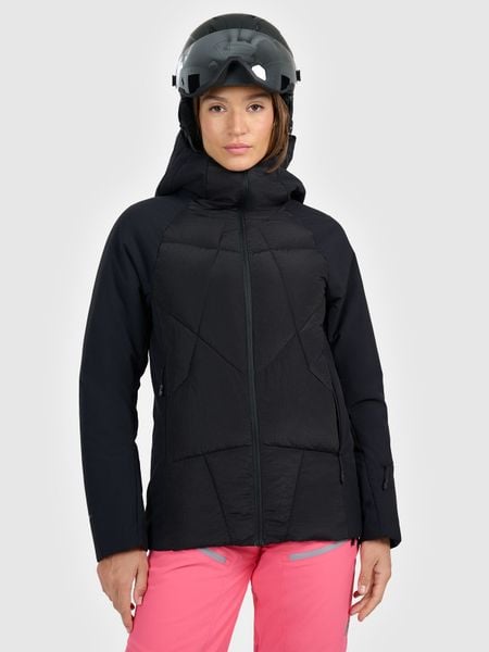 4F Kurtka puchowa narciarska z wypełnieniem Primaloft Silver damska - czarna XL. Czarne kurtki damskie 4f, na zimę, xl, bez wzorów, z dzianiny, bez kaptura. Za 999.99 zł.