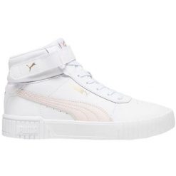 Buty Puma Carina 2.0 Mid 385851 07 białe. Białe obuwie sportowe damskie bez wzorów, z gumy. Za 405.10 zł.