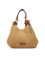 DKNY Torebka Paula R61AOE49 Brązowy. Brązowe torebki do ręki damskie DKNY, bez wzorów, z syntetyku, bez dodatków. Za 659.99 zł.