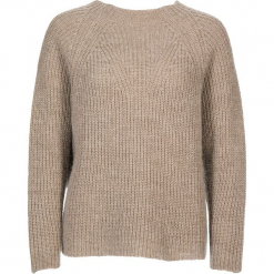 Sweter w kolorze beżowym. Brązowe swetry damskie Gottardi, prążkowane, z okrągłym kołnierzem. W wyprzedaży za 173.95 zł.