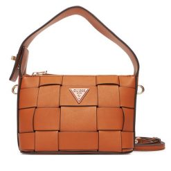 Torebka Guess. Brązowe torebki do ręki damskie Guess, z aplikacjami, klasyczne, bez dodatków. Za 589.99 zł.