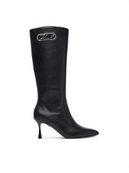 KARL LAGERFELD Kozaki Sienna KL32770 Czarny. Czarne kozaki damskie KARL LAGERFELD, ze skóry, bez obcasa, na szpilce. Za 1,429.00 zł.