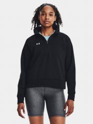Under Armour Bluza Ua Rival Fleece Hz 1379492-001 Czarny Loose Fit. Czarne bluzy damskie Under Armour, m, bez wzorów, z bawełny, bez kaptura. Za 80.16 zł.