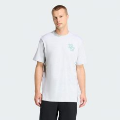 Koszulka Real Madrid Heritage Heavy Cotton. Szare koszulki sportowe męskie Adidas, bez wzorów, bez kołnierzyka, bez ramiączek, do piłki nożnej. Za 179.00 zł.