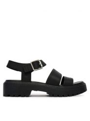 Timberland Sandały TB0A2EJMW021 Czarny. Czarne sandały damskie Timberland, bez wzorów, ze skóry, bez obcasa, na płaskiej podeszwie, bez zapięcia. Za 499.99 zł.