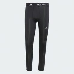 Legginsy TECHFIT Compression Training 3-Stripes Long. Czarne legginsy sportowe męskie Adidas, s, bez wzorów, z materiału, techfit (adidas). Za 219.00 zł.