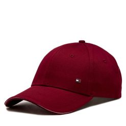 Czapka z daszkiem Tommy Hilfiger. Czerwone czapki i kapelusze męskie Tommy Hilfiger, bez wzorów. Za 199.99 zł.
