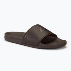 Klapki męskie Quiksilver Rivi Nubuck Slide brown 1. Brązowe klapki męskie Quiksilver, z nubiku, sportowe. Za 99.99 zł.