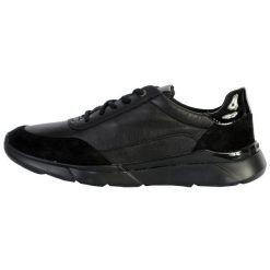 Buty Geox D Hiver D - Damskie. Czarne obuwie sportowe damskie Geox, bez wzorów, z materiału, do biegania. Za 400.55 zł.