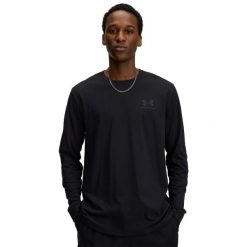 Koszulka z długim rękawem Mężczyzna UNDER ARMOUR UA SPORTSTYLE LEFT CHEST LS. Czarne koszulki sportowe męskie Under Armour, l, bez wzorów, z bawełny, bez kołnierzyka, bez ramiączek, na fitness i siłownię. Za 234.99 zł.