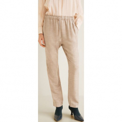 Mango - Spodnie Sabino. Szare spodnie materiałowe damskie Mango, z dzianiny. Za 139.90 zł.