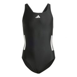 Strój do pływania 3-Stripes C-Back Kids. Białe kąpielówki dla chłopców Adidas, bez wzorów, z materiału. Za 149.00 zł.