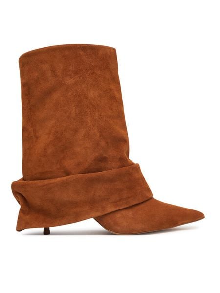 Aldo Botki Kerlon 14419577 Brązowy. Brązowe botki damskie Aldo, ze skóry, bez obcasa, na szpilce, bez zapięcia. Za 729.99 zł.