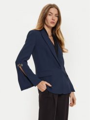 TWINSET Marynarka 242TP2350 Granatowy Regular Fit. Niebieskie żakiety damskie Twinset, bez wzorów, z syntetyku. Za 919.99 zł.
