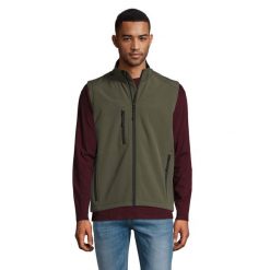 Męska Kamizelka Bez Rękawów Rallye Softshell. Zielone kurtki męskie SOL'S, l, bez wzorów, z softshellu, sportowe, bez kaptura. Za 186.99 zł.