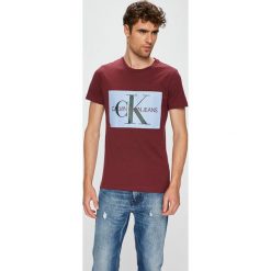 Calvin Klein Jeans - T-shirt/polo J30J307843. Szare koszulki polo męskie Calvin Klein Jeans, z nadrukiem, z bawełny. Za 199.90 zł.