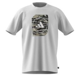 Koszulka adidas Camo Shape Graphic. Białe koszulki sportowe męskie Adidas, l, bez wzorów, z bawełny, bez kołnierzyka, bez ramiączek, na fitness i siłownię. Za 156.00 zł.