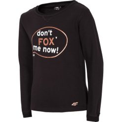 Bluza dla małych dziewczynek JBLD106 - czarny. Bluzy dla dziewczynek marki 4f. W wyprzedaży za 39.99 zł.