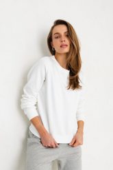 BLUZA LENA ECRU M - Flawless. Bluzy damskie Flawless, m, bez wzorów, z bawełny, bez kaptura. Za 296.00 zł.