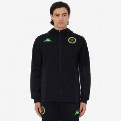 Kurtka Mequo Red Star FC 2025/26. Czarne kurtki sportowe męskie Kappa, bez wzorów, do piłki nożnej. Za 407.50 zł.