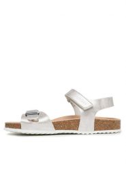 Geox Sandały J Adriel G. C J028MC 000BJ C1007 D Srebrny. Szare sandały dziewczęce Geox, ze skóry, bez zapięcia. Za 179.99 zł.