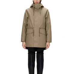 Kurtka RAINS NOME SHORT W PARKA W3T3 Beżowy. Brązowe kurtki damskie Rains, s, bez wzorów, z tkaniny, bez kaptura. Za 826.99 zł.