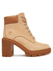 Timberland Trzewiki Allington TB0A2CKCEN71 Beżowy. Brązowe botki damskie Timberland, z nubiku, bez obcasa, na słupku, bez zapięcia. Za 679.99 zł.
